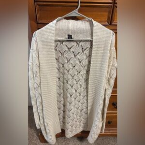 Rue21 Cream Open-Knit Women's Cardigan